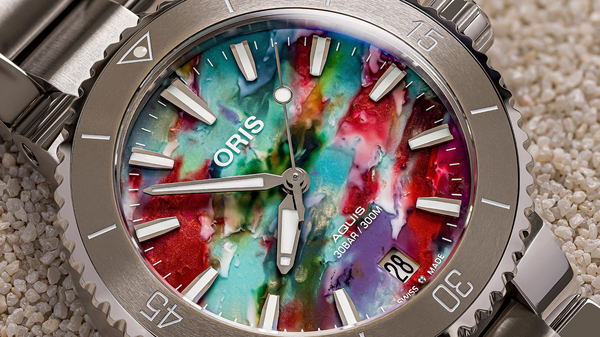 Aquis デイト - 01 733 7770 4150-Set | Oris